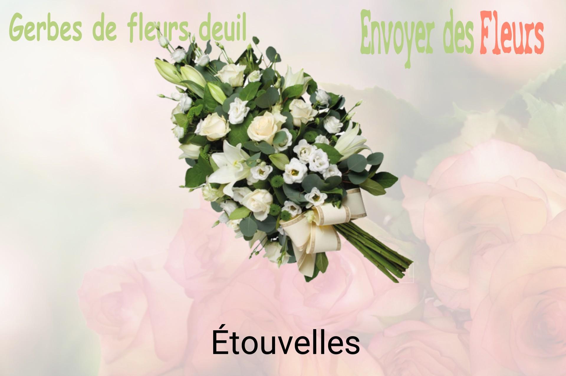 Gerbe de fleurs de deuil livrée à Étouvelles
